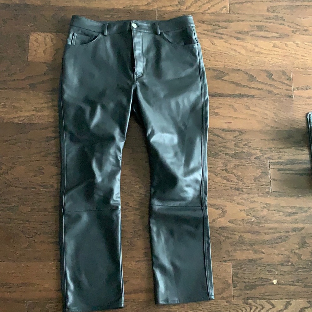 faux leather pants